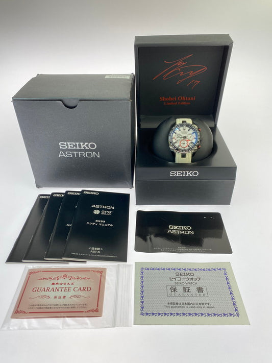 【中古品】【メンズ】 SEIKO セイコー SBXC081 5X53 0BE0 ASTRON アストロン 大谷翔平 2020 限定 モデル 1700本限定 腕時計 メンズ 195-251014-em-13-min カラー：シルバー 万代Net店