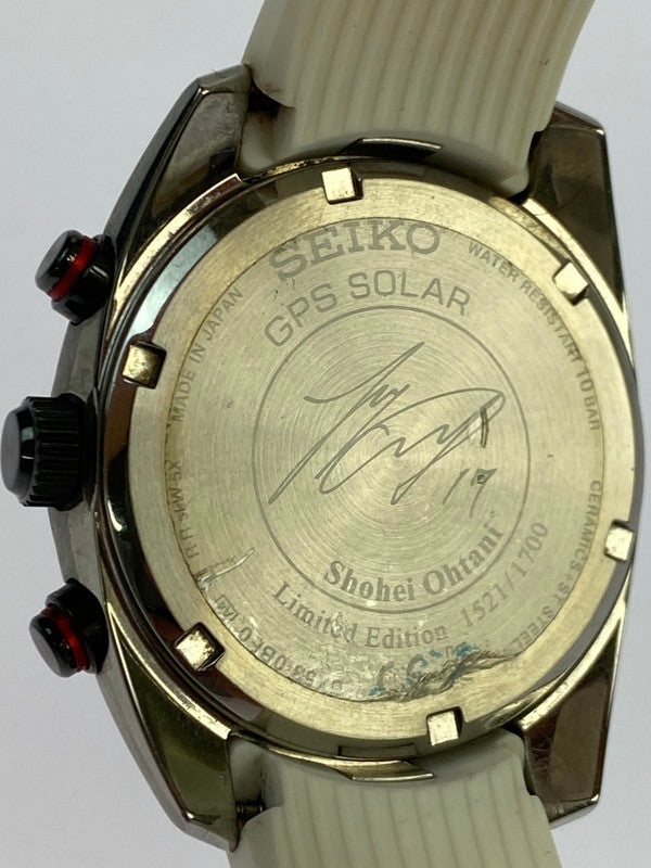 【中古品】【メンズ】 SEIKO セイコー SBXC081 5X53 0BE0 ASTRON アストロン 大谷翔平 2020 限定 モデル 1700本限定 腕時計 メンズ 195-251014-em-13-min カラー：シルバー 万代Net店