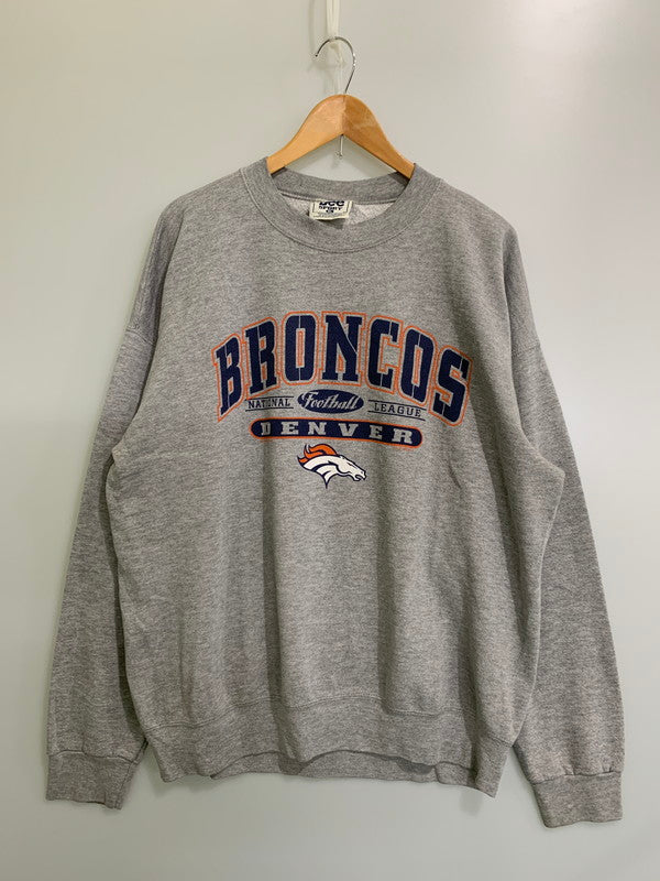 【現状渡し品】【メンズ】 Lee リー 90S メキシコ製 BRONCOS SWEAT SHIRT スウェットシャツ トレーナー 146-251101-AS-54-min サイズ：XL カラー：グレー 万代Net店