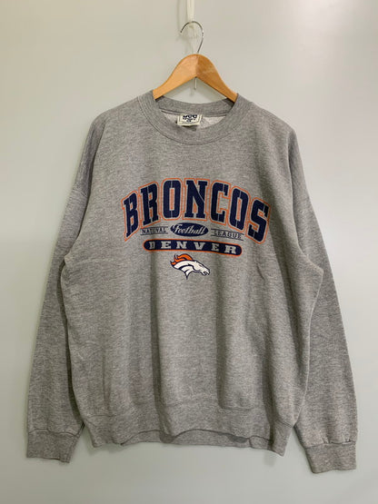 【現状渡し品】【メンズ】 Lee リー 90S メキシコ製 BRONCOS SWEAT SHIRT スウェットシャツ トレーナー 146-251101-AS-54-min サイズ：XL カラー：グレー 万代Net店