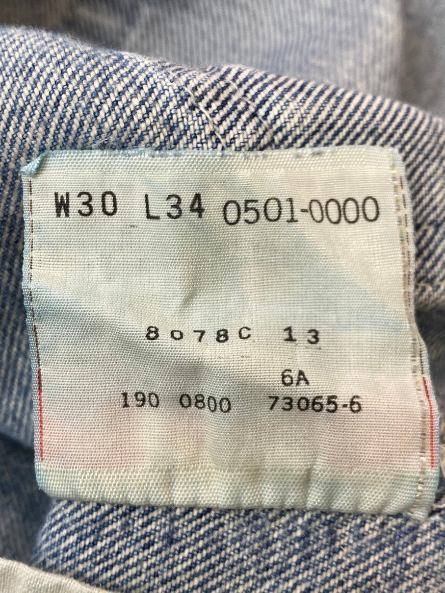 【中古品】【メンズ】 Levi's リーバイス 501 DENIM PANTS デニムパンツ 00年8月製造 190刻印 メキシコ製 ボトムス 157-251022-yn-13-min サイズ：W30 L34 カラー：インディゴ 万代Net店