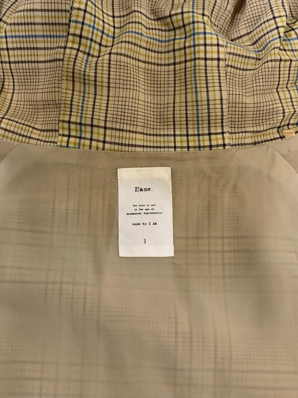 【中古品】【メンズ】 Name. ネーム NMJK-19SS-010 WOOL NYLON PLAID ANORAK ウールナイロンプレイドアノラック 140-250927-ks-55-min サイズ：1 カラー：ベージュ系 万代Net店