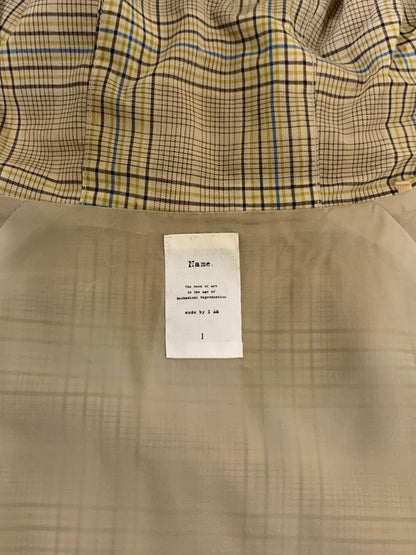【中古品】【メンズ】 Name. ネーム NMJK-19SS-010 WOOL NYLON PLAID ANORAK ウールナイロンプレイドアノラック 140-250927-ks-55-min サイズ：1 カラー：ベージュ系 万代Net店