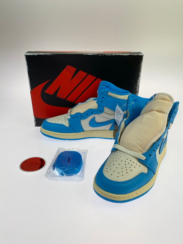 【未使用品】【レディース】 NIKE ナイキ AIR JORDAN 1 RETRO HIGH OG GS UNC REIMAGINED FD1437-402 エア ジョーダン 1 レトロ ハイ オリジナル リイマジンド スニーカー 靴 166-251002-kk-19-min カラー：DARK POWDER BLUE/SAIL 万代Net店