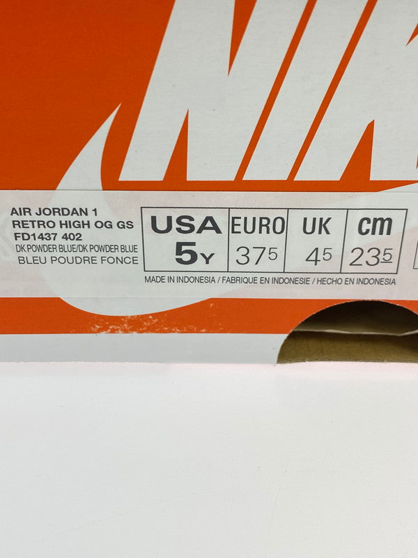【未使用品】【レディース】 NIKE ナイキ AIR JORDAN 1 RETRO HIGH OG GS UNC REIMAGINED FD1437-402 エア ジョーダン 1 レトロ ハイ オリジナル リイマジンド スニーカー 靴 166-251002-kk-19-min カラー：DARK POWDER BLUE/SAIL 万代Net店
