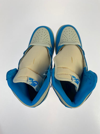 【未使用品】【レディース】 NIKE ナイキ AIR JORDAN 1 RETRO HIGH OG GS UNC REIMAGINED FD1437-402 エア ジョーダン 1 レトロ ハイ オリジナル リイマジンド スニーカー 靴 166-251002-kk-19-min カラー：DARK POWDER BLUE/SAIL 万代Net店