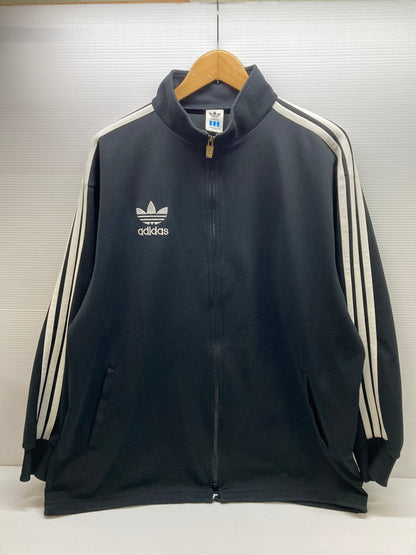 【中古品】【メンズ】 adidas アディダス 80~90S AD-2711 TRACK JACKET トラックジャケット ライトアウター 148-250928-AS-9-min サイズ：L カラー：ブラック/ホワイト 万代Net店