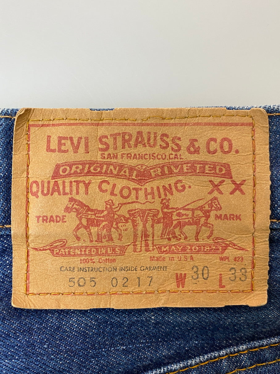 【中古品】【メンズ】 Levi's リーバイス 80's 505 DENIM PANTS 505-0217 VINTAGE 80年代 505 デニムパンツ ボトムス ジーンズ ボタン裏 刻印5 ヴィンテージ 66後期 157-250930-kk-16-min サイズ：30 カラー：インディゴ 万代Net店