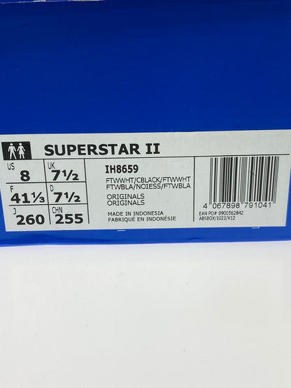 【中古品】【メンズ】 adidas アディダス IH8659 SUPERSTAR II 靴 シューズ スニーカー SNEAKERS 161-250927-ks-36-min サイズ：26cm カラー：ホワイト/ブラック 万代Net店