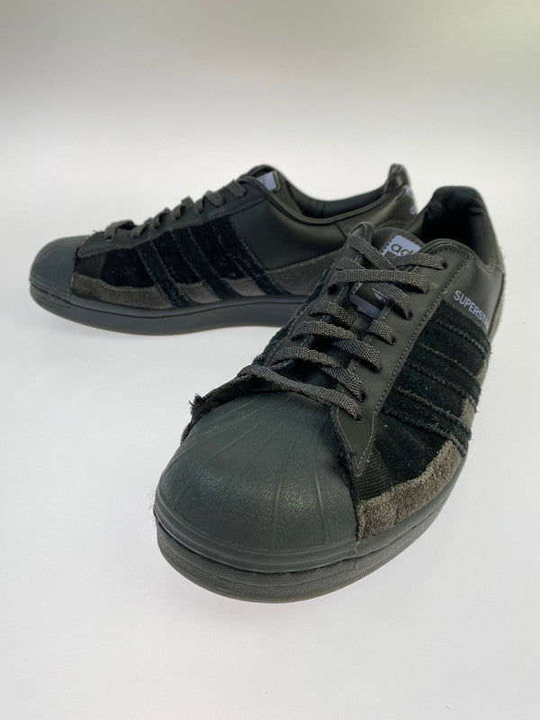 【現状渡し品】【メンズ】 adidas アディダス SUPERSTAR SMOOTH LEATHER AND SUEDE FX5564 スーパースター スムーズ レザー アンド スウェード スニーカー 靴 161-251002-kk-32-min カラー：CORE BLACK/CORE BLACK-DUST PURPLE 万代Net店