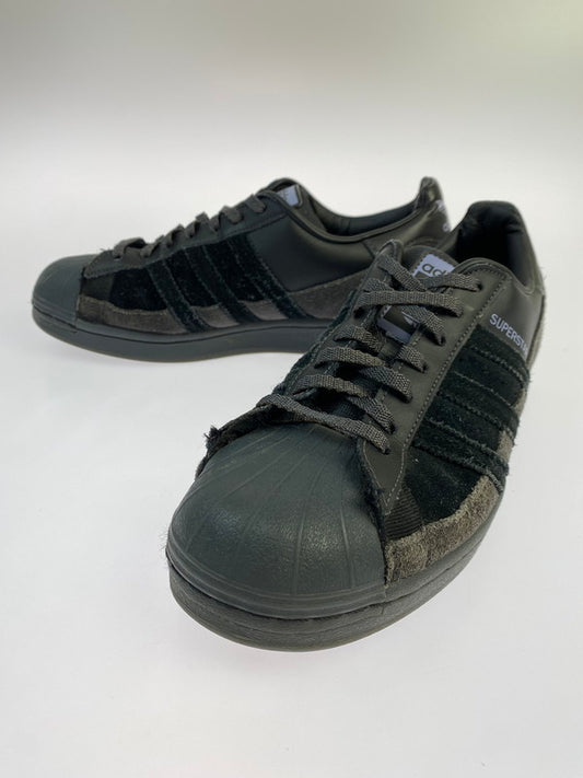 【現状渡し品】【メンズ】 adidas アディダス SUPERSTAR SMOOTH LEATHER AND SUEDE FX5564 スーパースター スムーズ レザー アンド スウェード スニーカー 靴 161-251002-kk-32-min カラー：CORE BLACK/CORE BLACK-DUST PURPLE 万代Net店