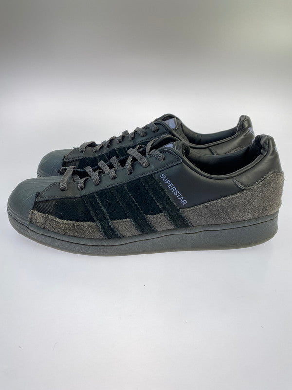 【現状渡し品】【メンズ】 adidas アディダス SUPERSTAR SMOOTH LEATHER AND SUEDE FX5564 スーパースター スムーズ レザー アンド スウェード スニーカー 靴 161-251002-kk-32-min カラー：CORE BLACK/CORE BLACK-DUST PURPLE 万代Net店