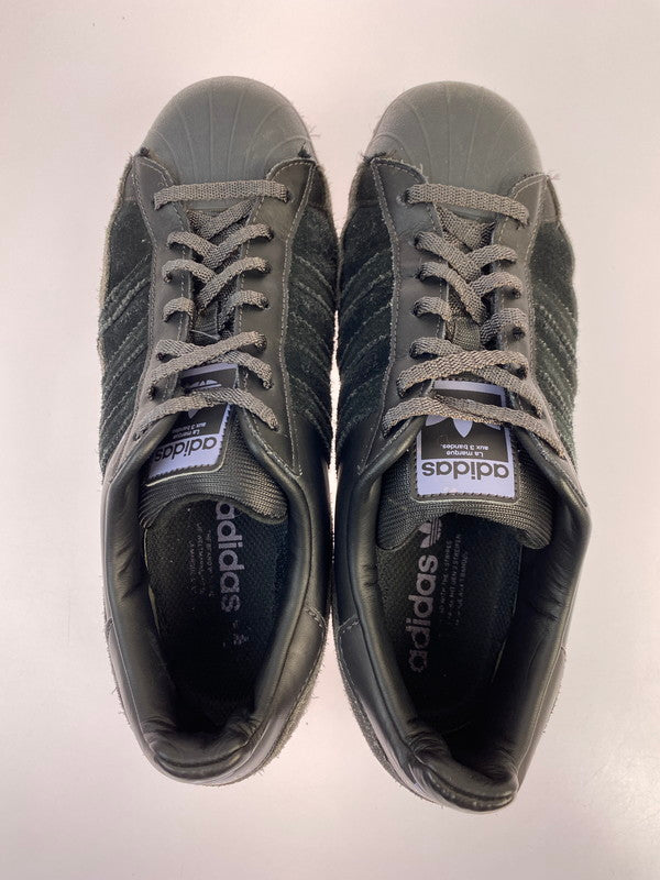【現状渡し品】【メンズ】 adidas アディダス SUPERSTAR SMOOTH LEATHER AND SUEDE FX5564 スーパースター スムーズ レザー アンド スウェード スニーカー 靴 161-251002-kk-32-min カラー：CORE BLACK/CORE BLACK-DUST PURPLE 万代Net店