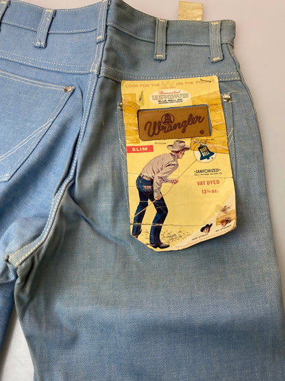 【中古品】【メンズ】 Wrangler ラングラー 60's SLIM DENIM PANTS DEADSTOCK VINTAGE 60年代 スリムデニムパンツ ボトムス ジーンズ デッドストック ヴィンテージ 157-250930-kk-19-min サイズ：16 SLIM カラー：ライトインディゴ 万代Net店