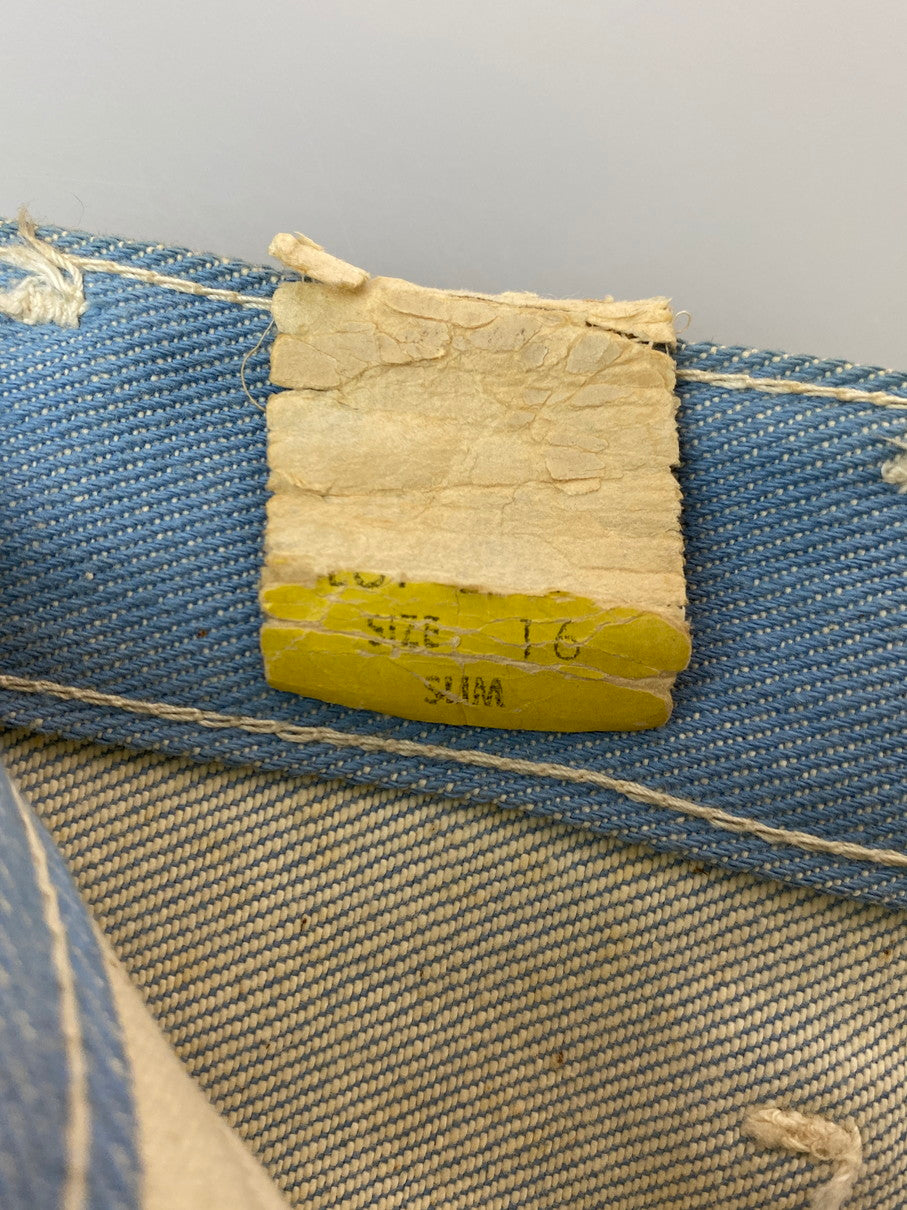 【中古品】【メンズ】 Wrangler ラングラー 60's SLIM DENIM PANTS DEADSTOCK VINTAGE 60年代 スリムデニムパンツ ボトムス ジーンズ デッドストック ヴィンテージ 157-250930-kk-19-min サイズ：16 SLIM カラー：ライトインディゴ 万代Net店