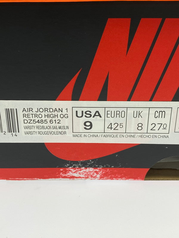 【現状渡し品】【メンズ】 NIKE ナイキ DZ5485-612 AIR JORDAN 1 HIGH OG 靴 シューズ スニーカー SNEAKERS 160-250927-ks-25-min サイズ：27cm カラー：VARSITY RED/BLACK‐SAIL-MUSLIN 万代Net店