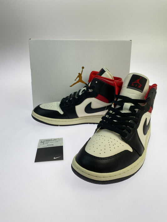 【中古品】【メンズ】 NIKE ナイキ BQ6472-061 WOMEN'S AIR JORDAN 1 MID 靴 シューズ スニーカー SNEAKERS 160-250927-ks-28-min サイズ：27.5cm カラー：BLACK/GYM RED 万代Net店