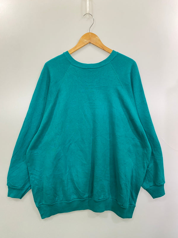 【現状渡し品】【メンズ】 USED ユーズド 90's SOLID SWEATSHIRT 90年代 無地 スウェットシャツ トレーナー トップス 146-260715-yn-31-min サイズ：表記なし 下記参照 カラー：グリーン系 万代Net店