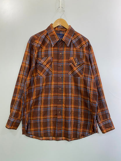 【中古品】【メンズ】 PANHANDLE SLIM パンハンドルスリム 70-80's L/S WESTERN CHECK SHIRT VINTAGE 70-80年代 ロングスリーブ ウエスタン チェックシャツ 長袖 トップス 146-251106-kk-25-min サイズ：表記無し 下記参照 カラー：マルチカラー 万代Net店