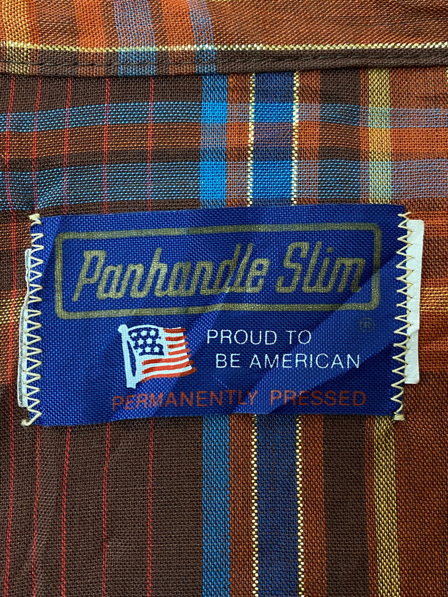 【中古品】【メンズ】 PANHANDLE SLIM パンハンドルスリム 70-80's L/S WESTERN CHECK SHIRT VINTAGE 70-80年代 ロングスリーブ ウエスタン チェックシャツ 長袖 トップス 146-251106-kk-25-min サイズ：表記無し 下記参照 カラー：マルチカラー 万代Net店