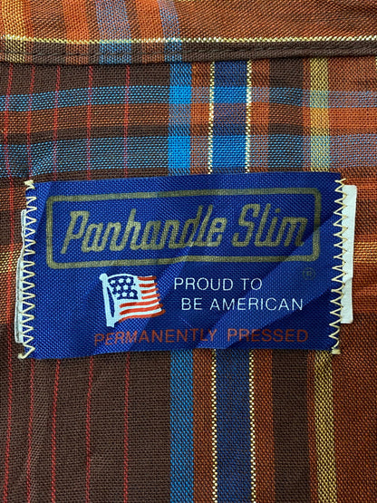 【中古品】【メンズ】 PANHANDLE SLIM パンハンドルスリム 70-80's L/S WESTERN CHECK SHIRT VINTAGE 70-80年代 ロングスリーブ ウエスタン チェックシャツ 長袖 トップス 146-251106-kk-25-min サイズ：表記無し 下記参照 カラー：マルチカラー 万代Net店