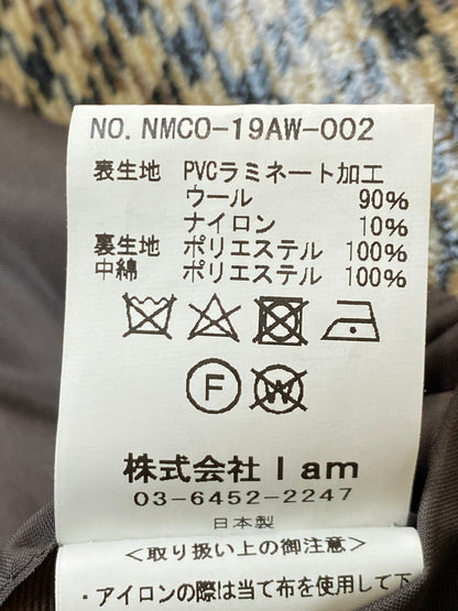 【中古品】【メンズ】 Name. ネーム 19AW ラミネート加工ツイード ロング コート NMCO-19AW-002 ライトアウター 140-250930-kk-02-min サイズ：1 カラー：ベージュ 万代Net店