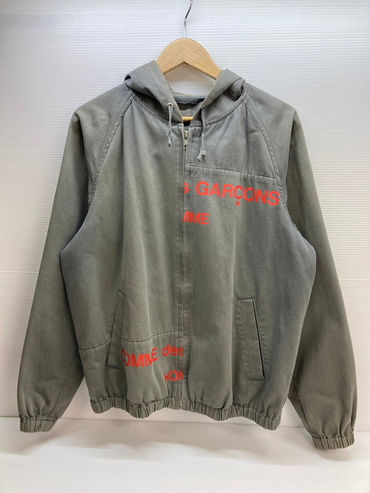 【中古品】【メンズ】 COMME des GARCONS HOMME コムデギャルソンオム HE-J074 AD2001 02SS SPLIT LOGO JACKET スプリットロゴジャケット ライトアウター 140-250928-AS-13-min サイズ：M カラー：グレー 万代Net店