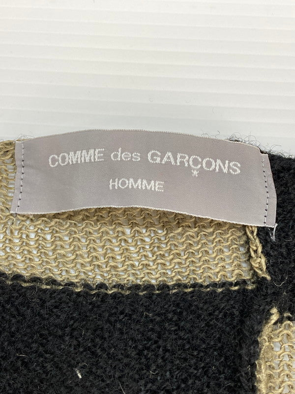 【現状渡し品】【メンズ】 COMME des GARCONS HOMME コムデギャルソンオム HN-100190 90S 田中オム パッチワークニット リネン ウール 140-250928-AS-12-min サイズ：サイズ不明 カラー：ブラック/カーキ 万代Net店