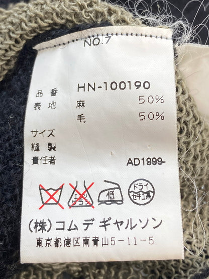 【現状渡し品】【メンズ】 COMME des GARCONS HOMME コムデギャルソンオム HN-100190 90S 田中オム パッチワークニット リネン ウール 140-250928-AS-12-min サイズ：サイズ不明 カラー：ブラック/カーキ 万代Net店