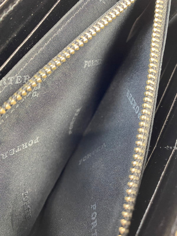 【中古品】【メンズ/レディース】 PORTER ポーター 110-02927 SHEEN L字型 レザー長財布 シーン 革 長財布 ロングウォレット 200-251014-em-17-min カラー：ブラック 万代Net店
