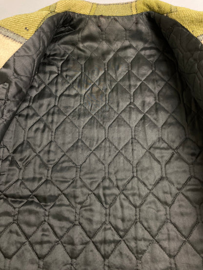 【中古品】【メンズ】 UNKNOWN 60-70S CHECK PEA COAT チェック コート アウター 146-251005-ks-07-min サイズ：不明 カラー：グリーン系 万代Net店