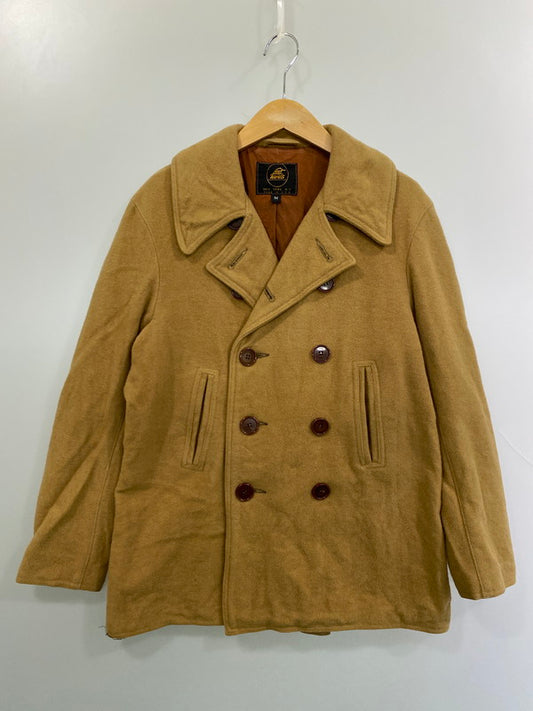 【現状渡し品】【メンズ】 LOST WORLDS ロスト ワールド USA製 MILITARY PEA COAT アメリカ製 ミリタリー ピーコート メンズ アウター 10ボタン 146-251214-em-20-min サイズ：M カラー：キャメル 万代Net店