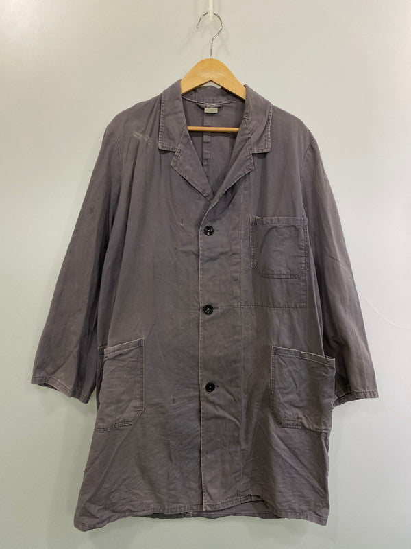 【現状渡し品】【メンズ】 EURO VINTAGE ユーロ ビンテージ 60-70S ATELIER COAT ヴィンテージ コットン アトリエ コート 60-70年代 メンズ アウター ヴィンテージ 146-251121-em-20-min サイズ：50 カラー：パープルグレー 万代Net店