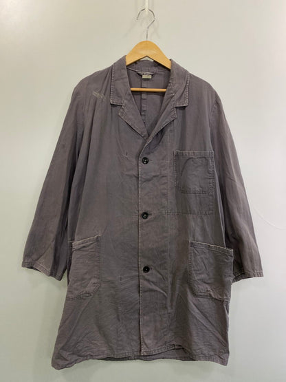 【現状渡し品】【メンズ】 EURO VINTAGE ユーロ ビンテージ 60-70S ATELIER COAT ヴィンテージ コットン アトリエ コート 60-70年代 メンズ アウター ヴィンテージ 146-251121-em-20-min サイズ：50 カラー：パープルグレー 万代Net店
