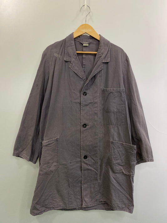 【現状渡し品】【メンズ】 EURO VINTAGE ユーロ ビンテージ 60-70S ATELIER COAT ヴィンテージ コットン アトリエ コート 60-70年代 メンズ アウター ヴィンテージ 146-251121-em-20-min サイズ：50 カラー：パープルグレー 万代Net店