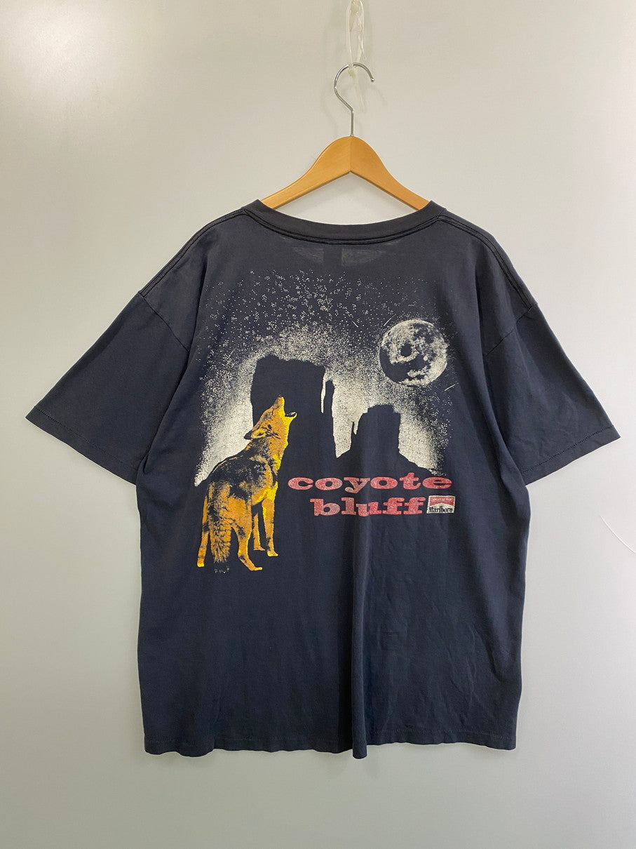 【現状渡し品】【メンズ】 MARLBORO マルボロ 90's COYOTE BLUFF POCKET TEE 90年代 コヨーテ ブラフ ポケットTシャツ 半袖 トップス 146-250930-kk-07-min サイズ：XL カラー：ネイビー 万代Net店