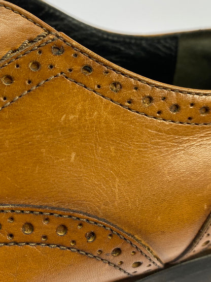 【現状渡し品】【メンズ】 alfredoBANNISTER アルフレッドバニスター STRAIGHT CHIP DRESS SHOES ストレートチップ ドレスシューズ 革靴 165-251008-kk-12-min サイズ：40 カラー：ブラウン 万代Net店