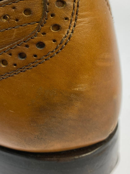 【現状渡し品】【メンズ】 alfredoBANNISTER アルフレッドバニスター STRAIGHT CHIP DRESS SHOES ストレートチップ ドレスシューズ 革靴 165-251008-kk-12-min サイズ：40 カラー：ブラウン 万代Net店