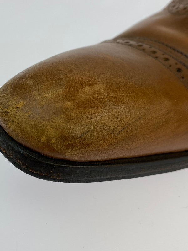 【現状渡し品】【メンズ】 alfredoBANNISTER アルフレッドバニスター STRAIGHT CHIP DRESS SHOES ストレートチップ ドレスシューズ 革靴 165-251008-kk-12-min サイズ：40 カラー：ブラウン 万代Net店