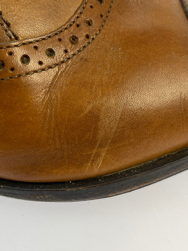 【現状渡し品】【メンズ】 alfredoBANNISTER アルフレッドバニスター STRAIGHT CHIP DRESS SHOES ストレートチップ ドレスシューズ 革靴 165-251008-kk-12-min サイズ：40 カラー：ブラウン 万代Net店