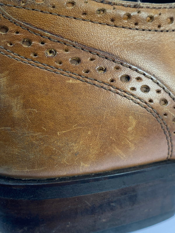 【現状渡し品】【メンズ】 alfredoBANNISTER アルフレッドバニスター STRAIGHT CHIP DRESS SHOES ストレートチップ ドレスシューズ 革靴 165-251008-kk-12-min サイズ：40 カラー：ブラウン 万代Net店