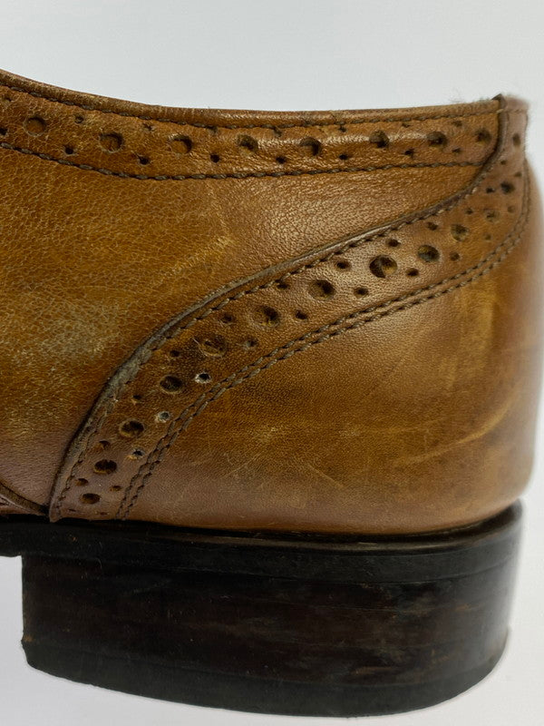 【現状渡し品】【メンズ】 alfredoBANNISTER アルフレッドバニスター STRAIGHT CHIP DRESS SHOES ストレートチップ ドレスシューズ 革靴 165-251008-kk-12-min サイズ：40 カラー：ブラウン 万代Net店