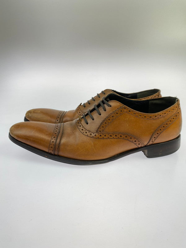 【現状渡し品】【メンズ】 alfredoBANNISTER アルフレッドバニスター STRAIGHT CHIP DRESS SHOES ストレートチップ ドレスシューズ 革靴 165-251008-kk-12-min サイズ：40 カラー：ブラウン 万代Net店