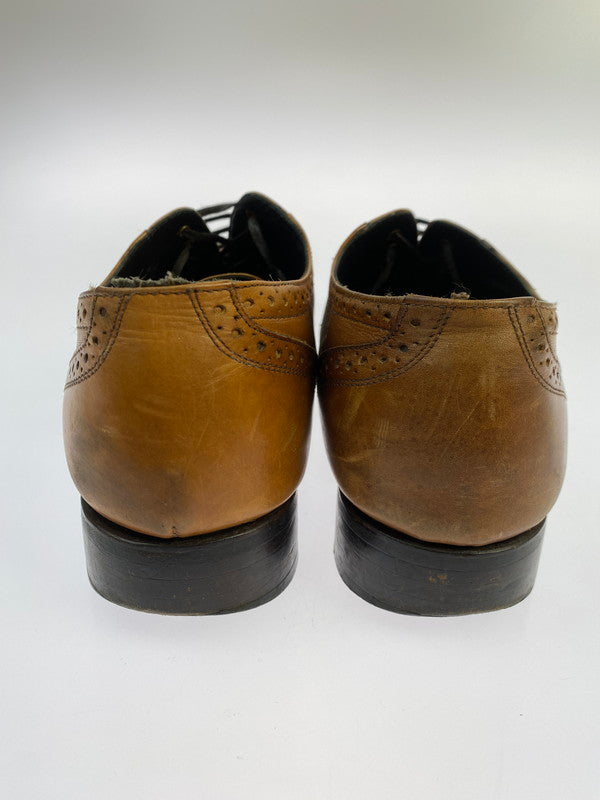 【現状渡し品】【メンズ】 alfredoBANNISTER アルフレッドバニスター STRAIGHT CHIP DRESS SHOES ストレートチップ ドレスシューズ 革靴 165-251008-kk-12-min サイズ：40 カラー：ブラウン 万代Net店