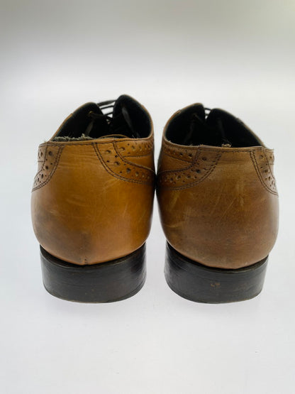 【現状渡し品】【メンズ】 alfredoBANNISTER アルフレッドバニスター STRAIGHT CHIP DRESS SHOES ストレートチップ ドレスシューズ 革靴 165-251008-kk-12-min サイズ：40 カラー：ブラウン 万代Net店