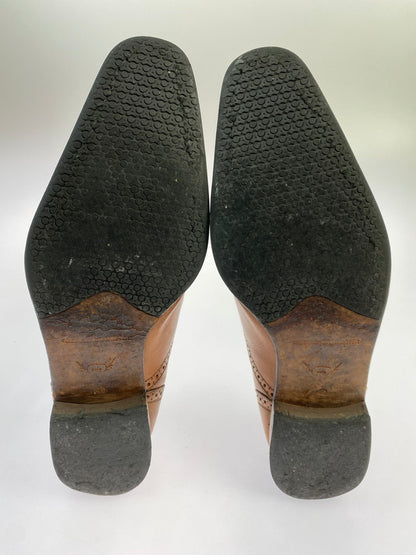 【現状渡し品】【メンズ】 alfredoBANNISTER アルフレッドバニスター STRAIGHT CHIP DRESS SHOES ストレートチップ ドレスシューズ 革靴 165-251008-kk-12-min サイズ：40 カラー：ブラウン 万代Net店