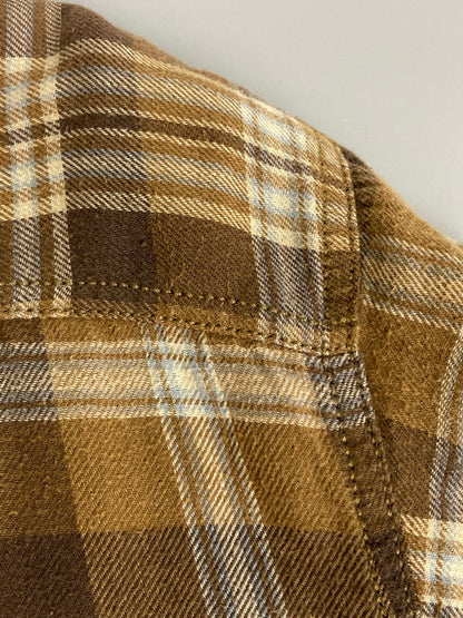 【中古品】【メンズ】 ARROW BLUE JEANS アローブルージーンズ WORK WEAR CHECK QUILTING JACKET チェックシャツ ジャケット アウター 146-251015-AS-17-min サイズ：L カラー：ブラウン 万代Net店