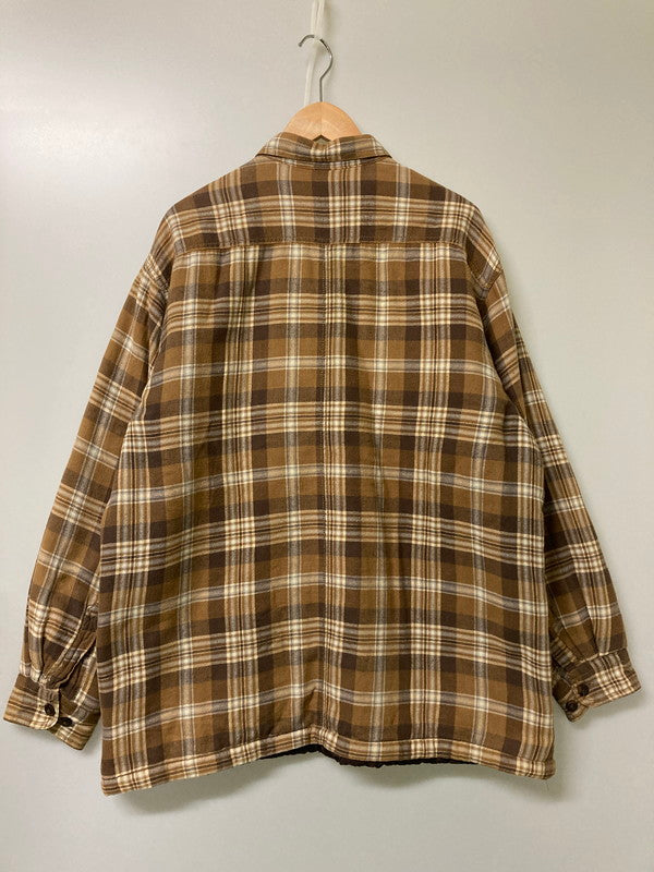 【中古品】【メンズ】 ARROW BLUE JEANS アローブルージーンズ WORK WEAR CHECK QUILTING JACKET チェックシャツ ジャケット アウター 146-251015-AS-17-min サイズ：L カラー：ブラウン 万代Net店