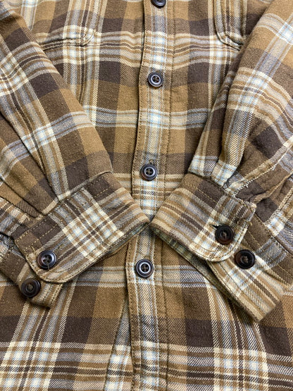 【中古品】【メンズ】 ARROW BLUE JEANS アローブルージーンズ WORK WEAR CHECK QUILTING JACKET チェックシャツ ジャケット アウター 146-251015-AS-17-min サイズ：L カラー：ブラウン 万代Net店