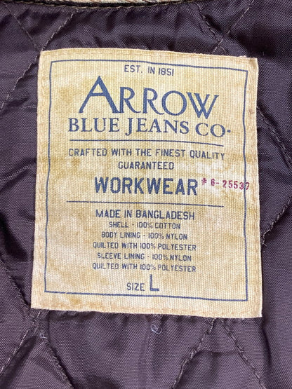 【中古品】【メンズ】 ARROW BLUE JEANS アローブルージーンズ WORK WEAR CHECK QUILTING JACKET チェックシャツ ジャケット アウター 146-251015-AS-17-min サイズ：L カラー：ブラウン 万代Net店